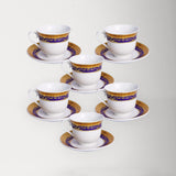 Gold Porcelain Cup and Saucer