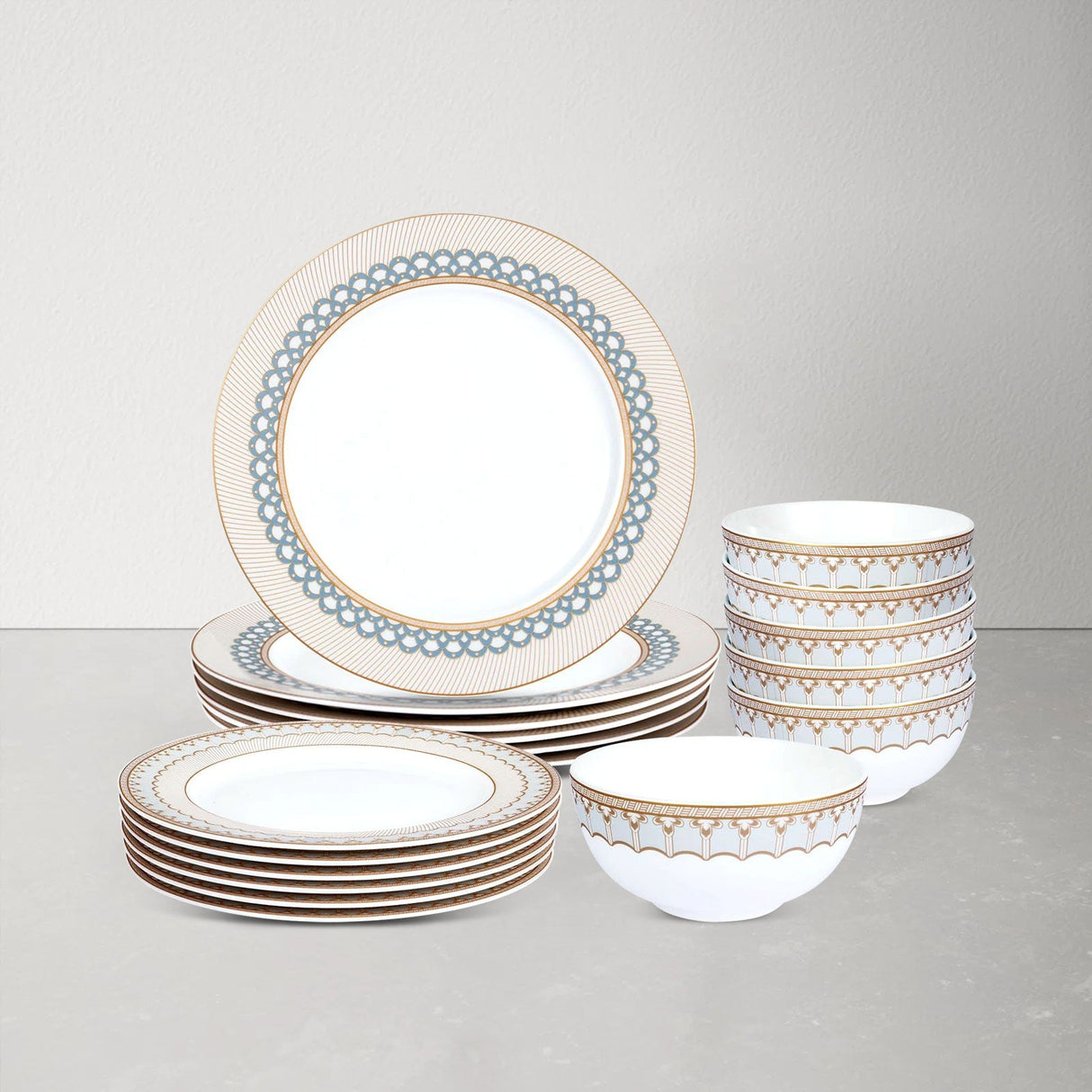 Brown Porcelain Dinner Set