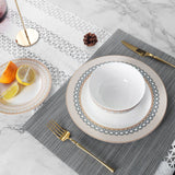 Brown Porcelain Dinner Set