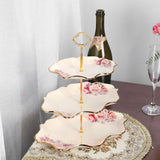 3 Tier Floral Royal Cupcake Stand