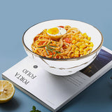 Marble Porcelain Soup Bowl Set