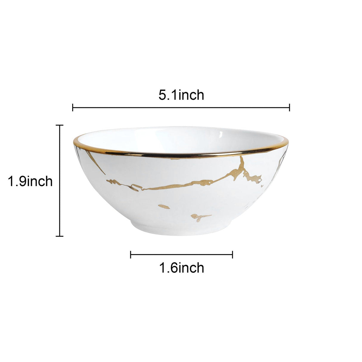 Marble Porcelain Soup Bowl Set