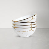 Marble Porcelain Soup Bowl Set