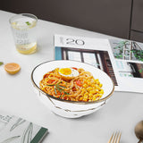 Marble Porcelain Soup Bowl Set