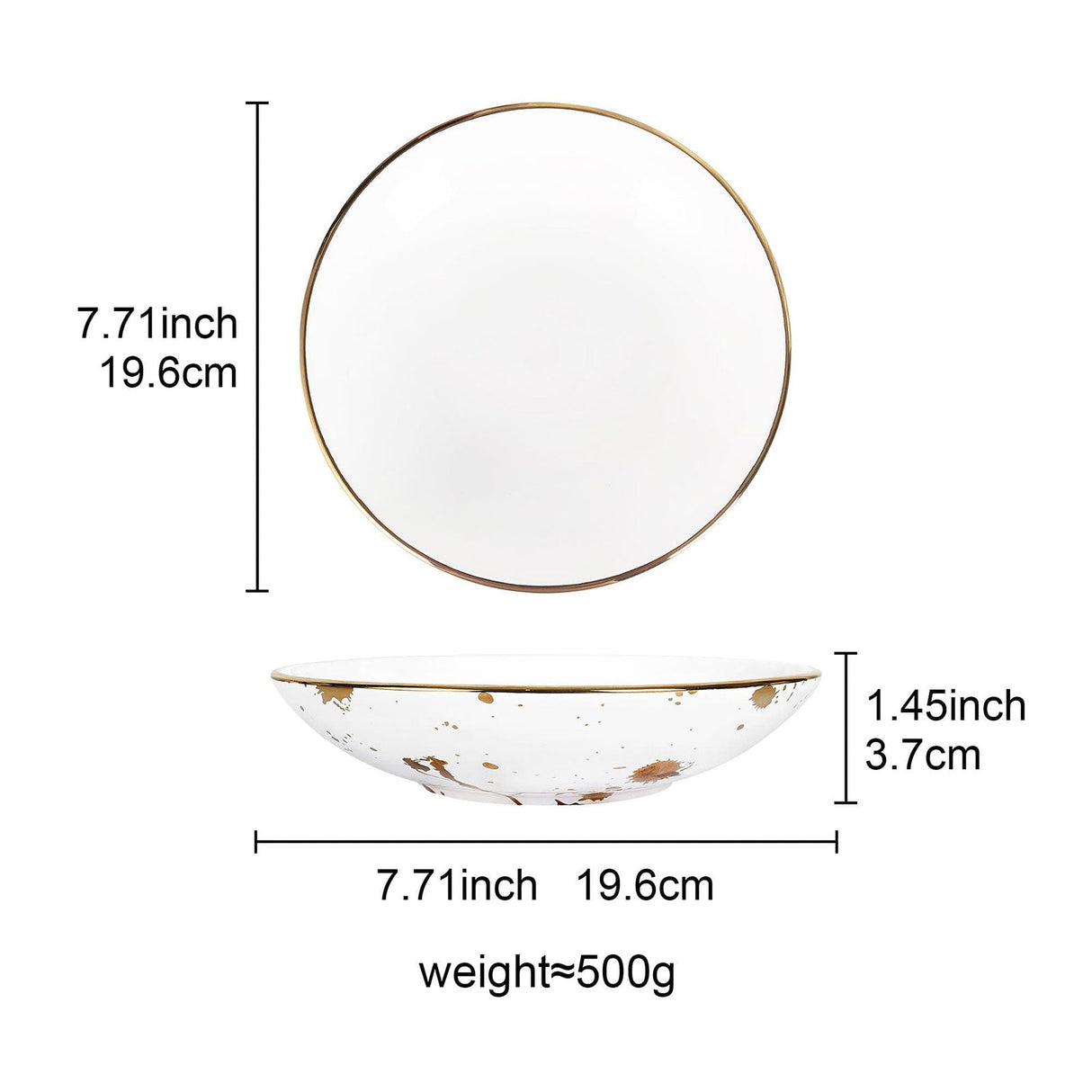 Marble Porcelain Pasta Bowl Set