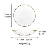 Marble Porcelain Pasta Bowl Set