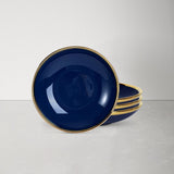 Navy Blue Porcelain Pasta Bowl Set