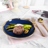 Navy Blue Porcelain Pasta Bowl Set