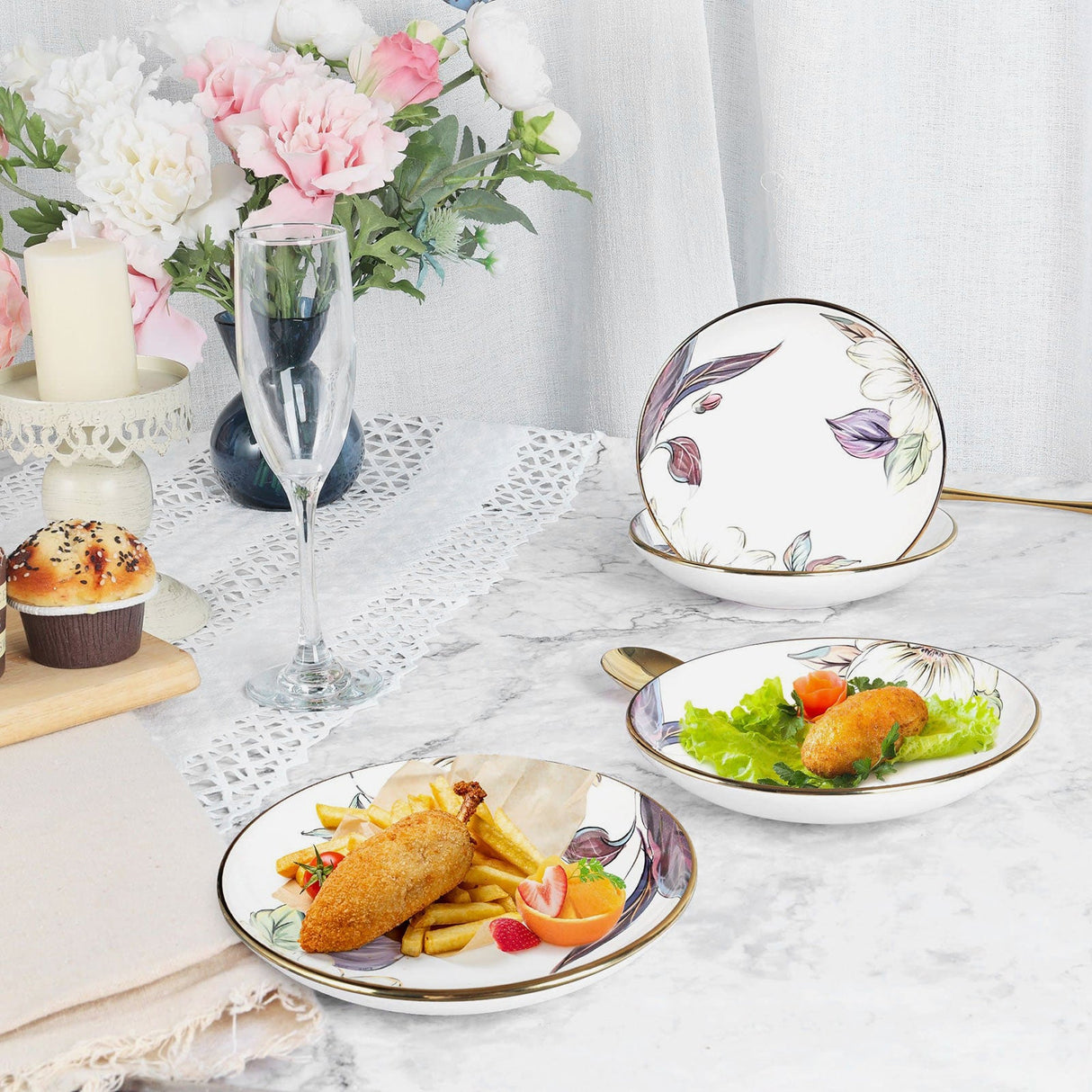 Japanese Style Porcelain Bowl Set