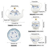 Blue Floral Porcelain Tea Set