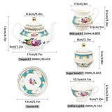 Blue Floral Porcelain Tea Set