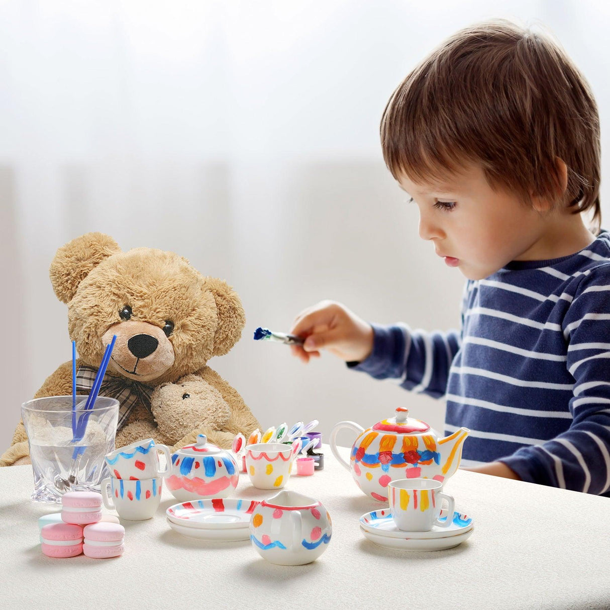 Lead-Free Porcelain DIY Tea Set