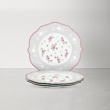 Porcelain Square Round Plates Set