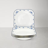 Blue Floral Porcelain Plates Set