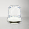 Blue Floral Porcelain Plates Set