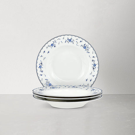 Blue Floral Porcelain Plates Set