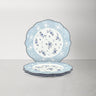 Blue Floral Porcelain Plates Set