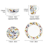 Butterfly Floral Porcelain Tableware Set