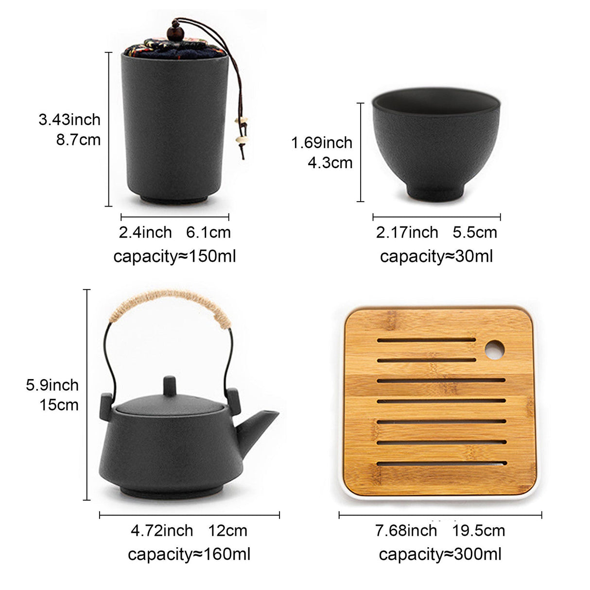 Japanese Travel Tea Set with Bag