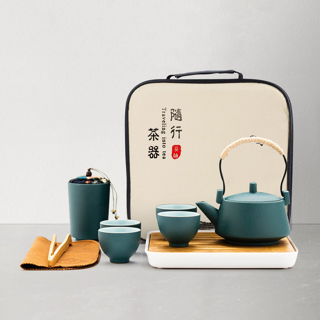 Japanese Travel Tea Set with Bag