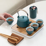 Japanese Travel Tea Set with Bag