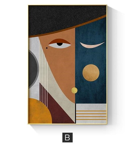 Faces II Geometric Canvas Prints