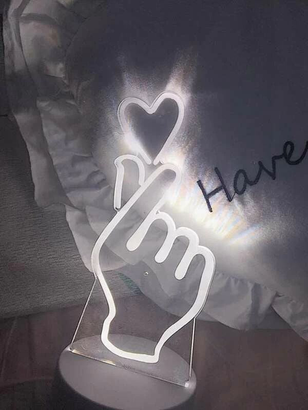 Finger Heart Style 3D Night Light