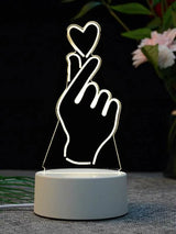 Finger Heart Style 3D Night Light