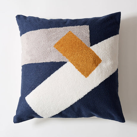 Abstract Geometric Cushion Cover Throw Pillow with Embroidery