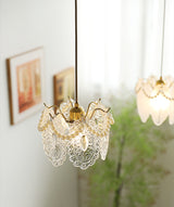 Floral Glass Pendant Lamp