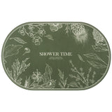 Flower Garden Green Diatomaceous Earth Bath Mat