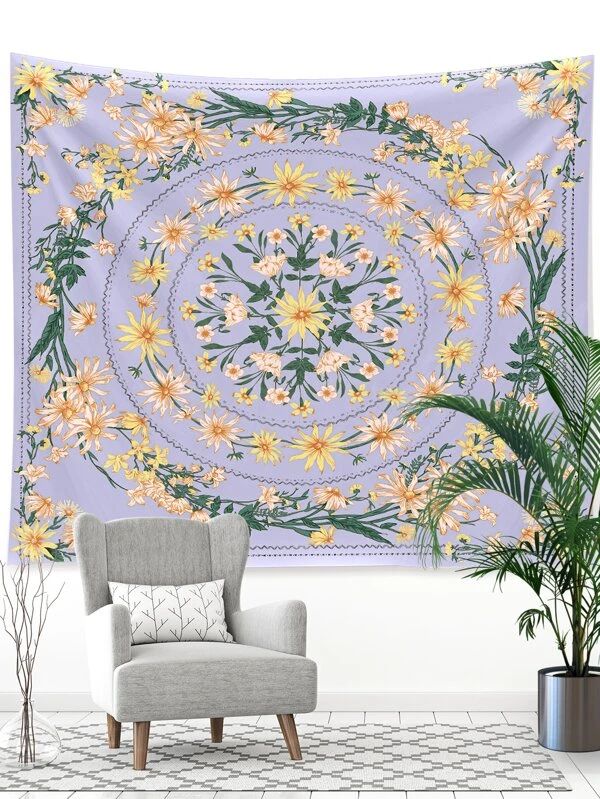 Flower Pattern Tapestry