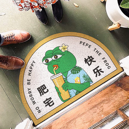 Funny Green Frog Entrance Door Mat