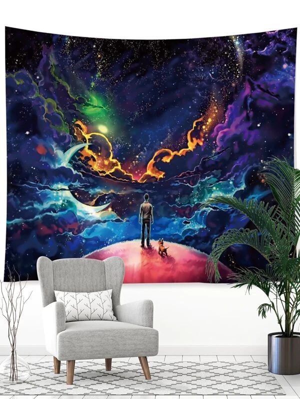 Galaxy Print Tapestry