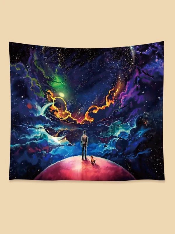 Galaxy Print Tapestry