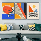 Geometric Abstract Canvas Painting Wall Art for Living Room Interior Home Decor