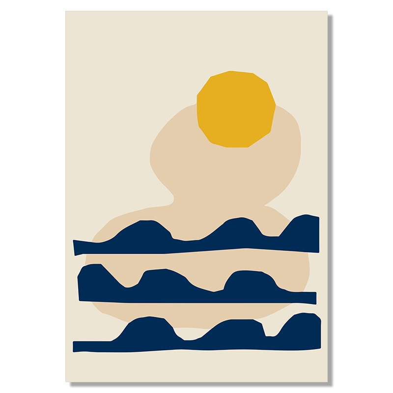 Geometric Abstract Canvas Painting Wall Art for Living Room Interior Home Decor