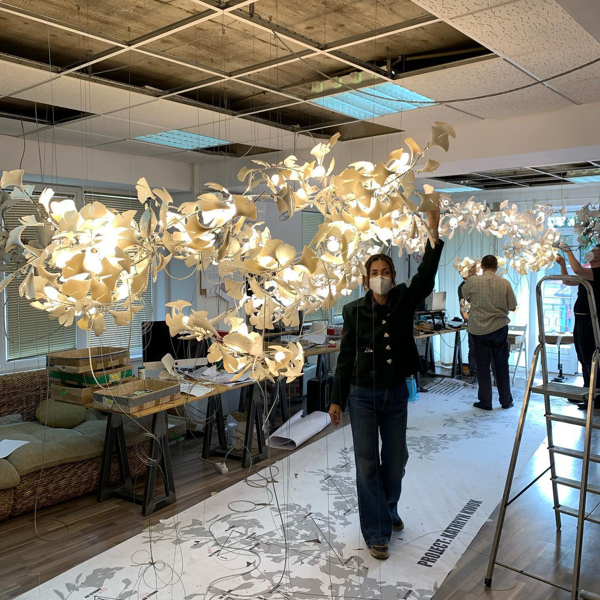 Gingko Chandelier A