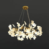 Gingko Leaf Round Chandelier