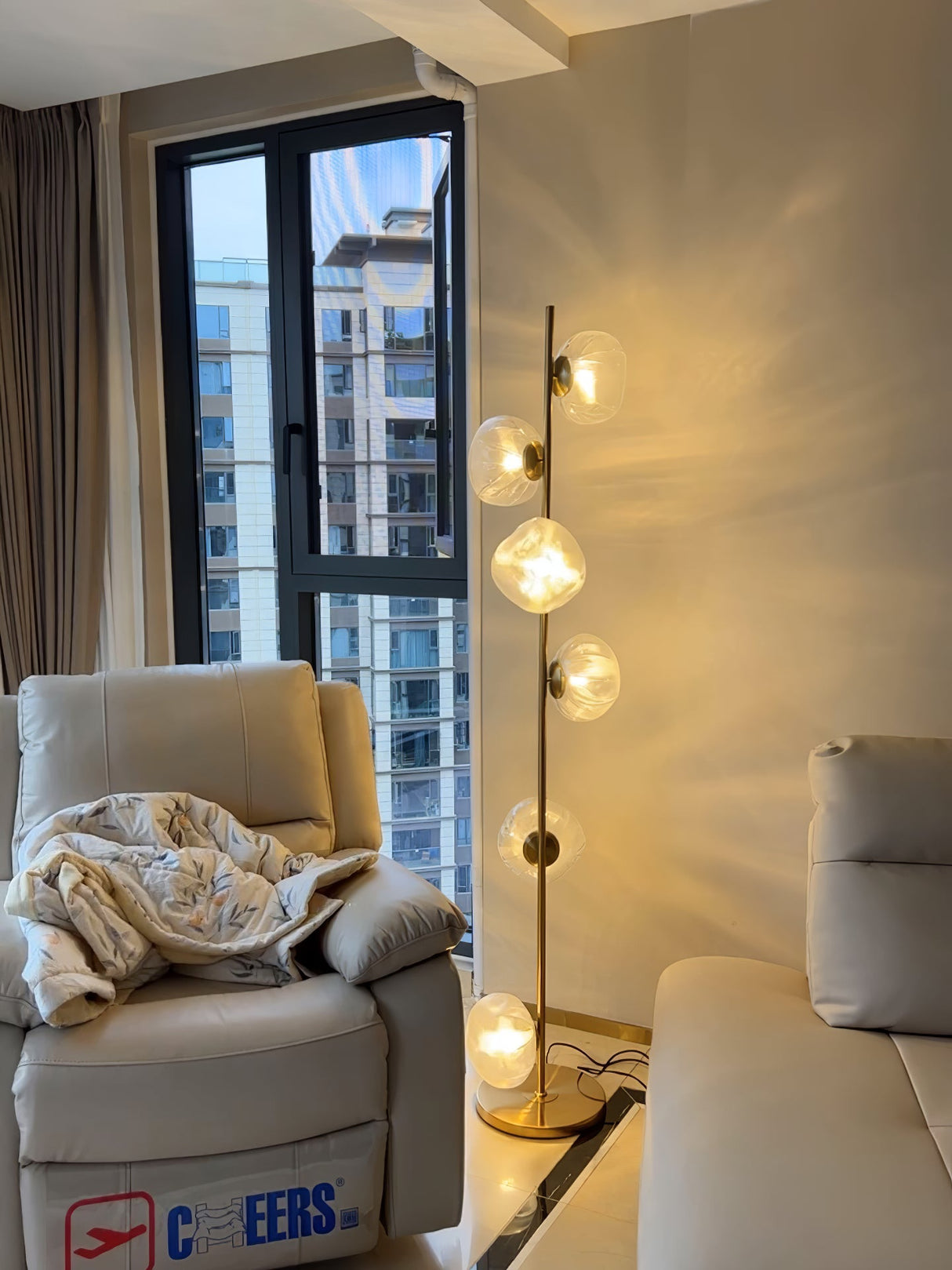 Glass Petals Floor Lamp