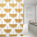 Feblilac Golden Crane Shower Curtain with Hooks, Bathroom Curtains with Ring, Unique Bathroom décor, Boho Shower Curtain, Customized Bathroom Curtains, Extra Long Shower Curtain