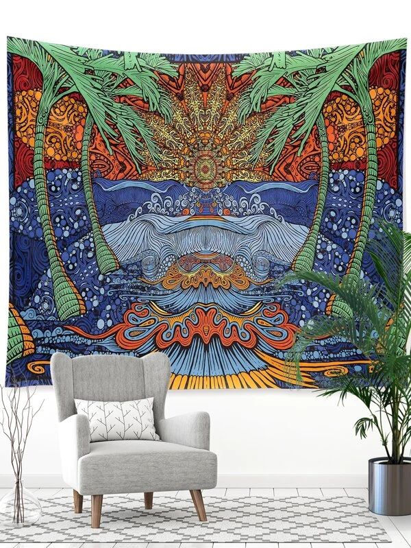 Graphic Print Tapestry