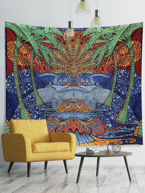 Graphic Print Tapestry