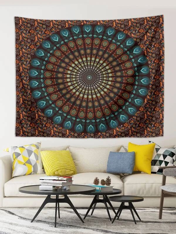 Graphic Print Tapestry