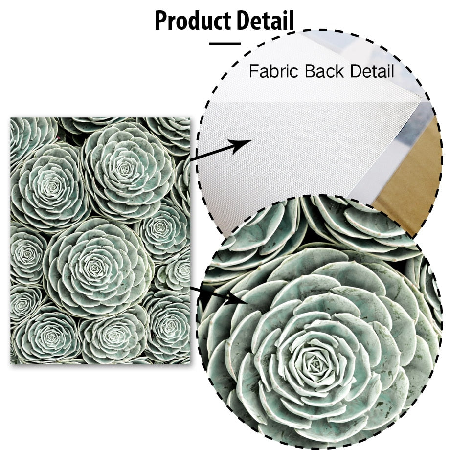 Green Cactus Succulent Orchid Leaves Wall Art Canvas Painting Nordic Posters And Prints Wall Pictures For Living Room Wall Decor