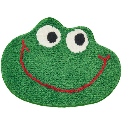 Green Smiling Frog Bath Mat