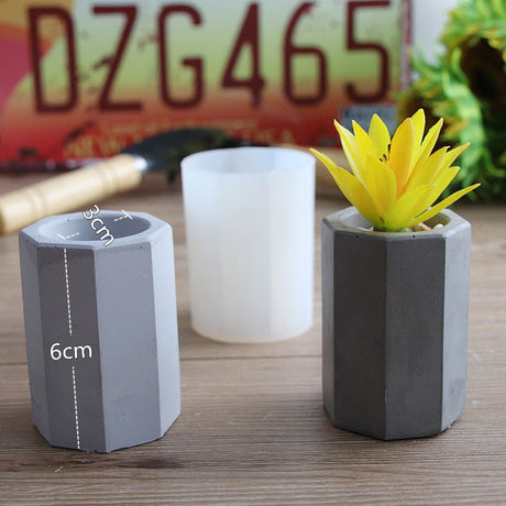 Silicone Flowerpot Geometrical