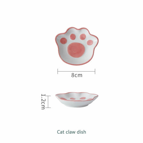 Cartoon Cat Ceramic Plate Set