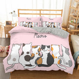 Cartoon Cat Bedding Set