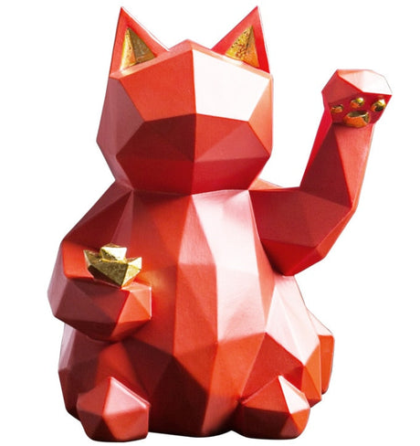 Lucky Cat Resin Statue